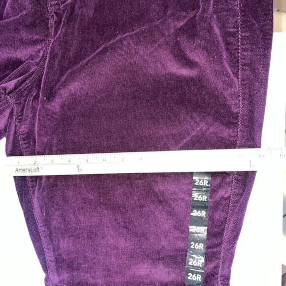 Torrid Bombshell Skinny Pants Women's 26R Purple Corduroy Stretch Waistband-New - Picture 6 of 11